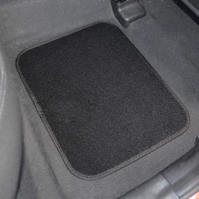 Motor Trend FatRug Premium Carpet Car Floor Mats - Thick Robust Auto Gear, Universal Fit for Your Car Truck or SUV, Black