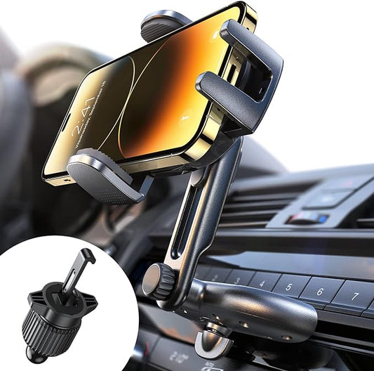 LISEN CD Phone Holder for Car Phone Holder Mount | Protect Your Car Interior Sturdy Car Phone Holder Mount Holds Your Phone Securely Even on Bumpy Road