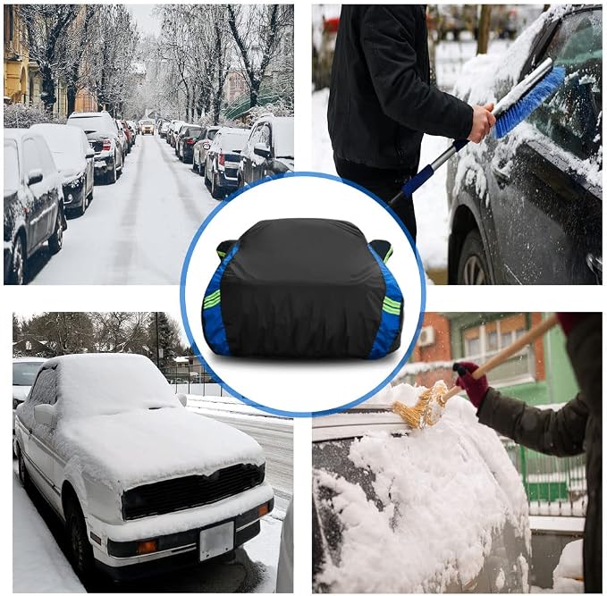 Avecrew Car Cover Waterproof All Weather for Automobiles, Outdoor Heavy Duty Full Exterior Covers for Sedan(186"-193")