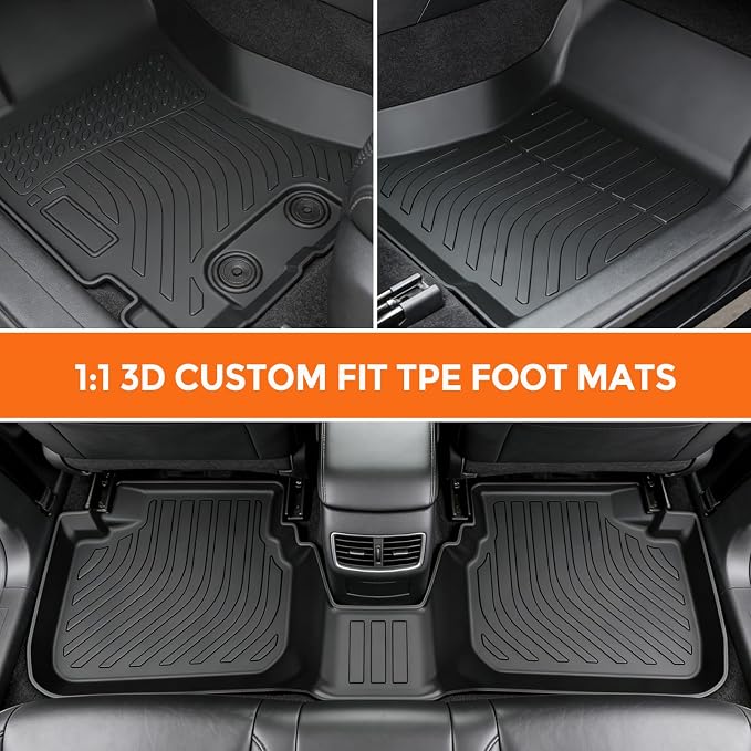 Floor Mats for Subaru Forester 2009-2013 | Heavy Duty TPE All Weather Protection, Waterproof Non-Slip Black Car Liners (Two-Row Floor Mats)