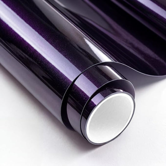 PPF, Dry Apply TPU PPF Vinyl Car Wrap Roll 1ft x 5ft, Paint Protection Vinyl Film (Gloss Cosmic Purple)