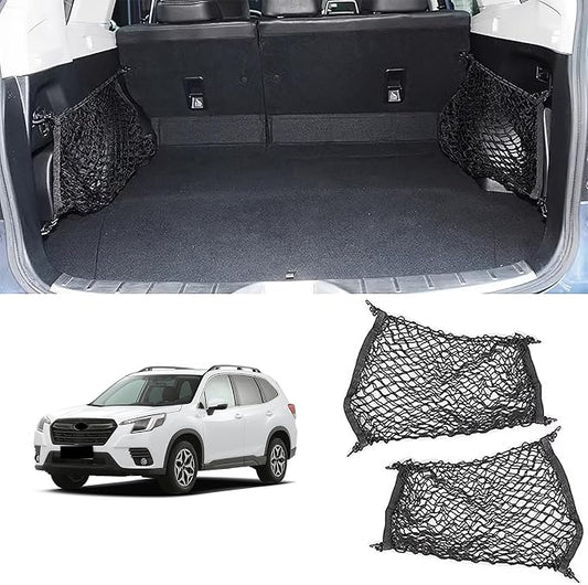 Trunk Cargo Net Organizer Compatible with Subaru Forester Accessories 2PCS | Compatible with Subaru Forester Left and Right Side Storage Net