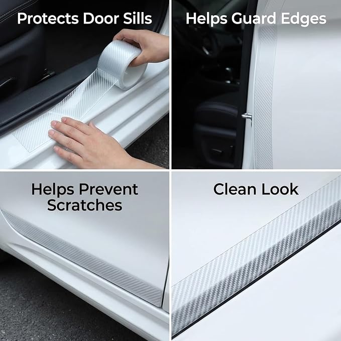 1 Roll Car Door Edge Guards Clear, Transparent Protective Tape, Universal Edge Wrap, PPF Film for Car Door Sill, Hood and Trunk (Clear 2.75inx33Ft)