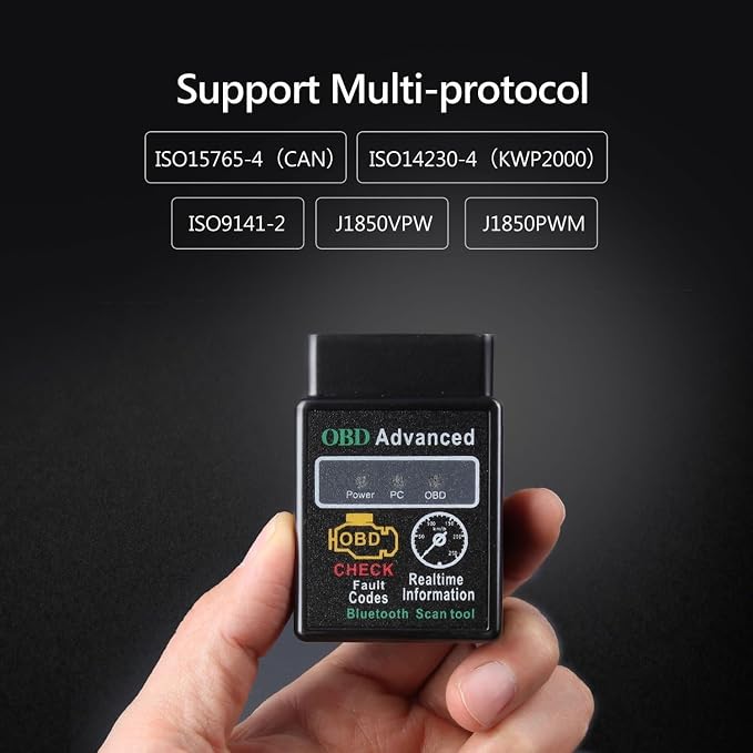 Eonon V0056 OBD2 Bluetooth Diagnostic Scanner for Android Stereos | Wireless Bluetooth connection, displays real-time vehicle data, Only for Eonon Android Car Stereo