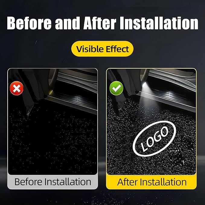 4Pcs Car Door Lights Logo Projector Compatible with LS/ES/is/LX/RX/GS/GX/RC/UX Car Accessories, No Fade HD LED Car Welcome Projector Lights, 3D Ghost Shadow Puddle Light(Blue)