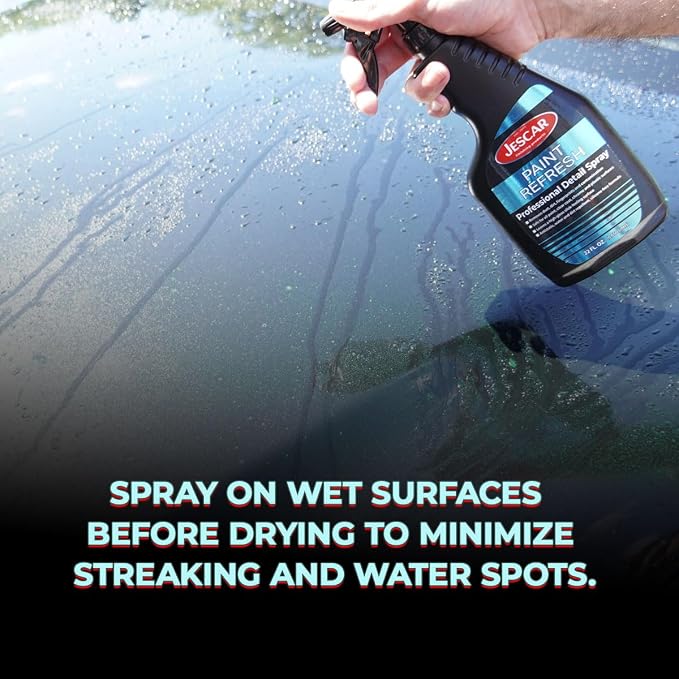 Jescar Paint Refresh Detail Spray - 22oz - Quick Detailer, Spray On Wipe Off, Dust and Fingerprint Remover, High-Gloss Finish, Streak-Free Formula, Instant Shine
