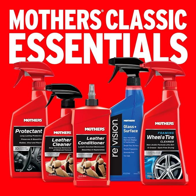 Mothers Leather Conditioner, 12 oz. (06312) | pH Balanced, Lanolin & Neatsfoot, Replenishes Natural Oils Lost to Heat & Sun, Protects & Prevents Fading, Drying & Cracking