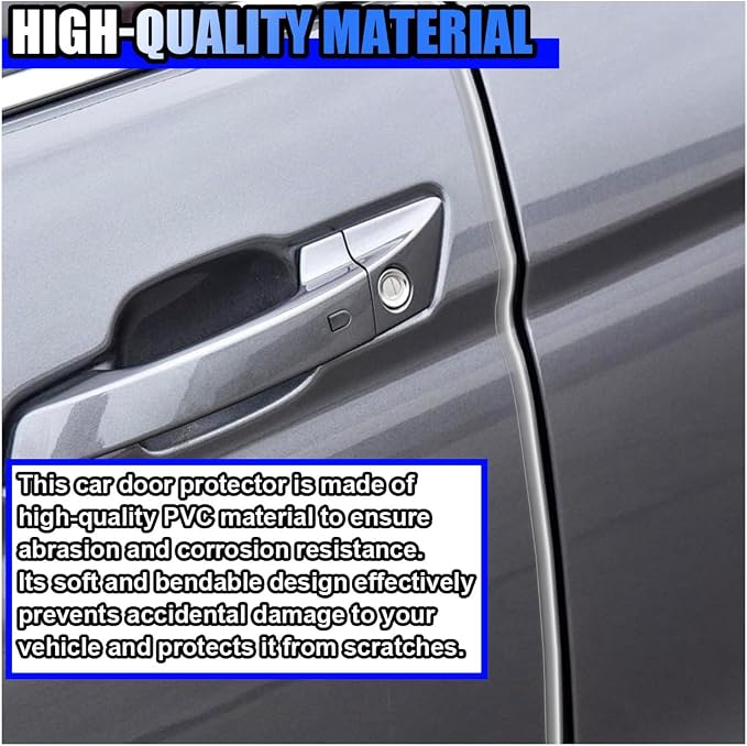 32Ft (10M) Car Door Edge Protector, Auto Trim Door Edge Guard,Clear | Anti-Collision Car Door Entry Guard Protective Strip, No Glue