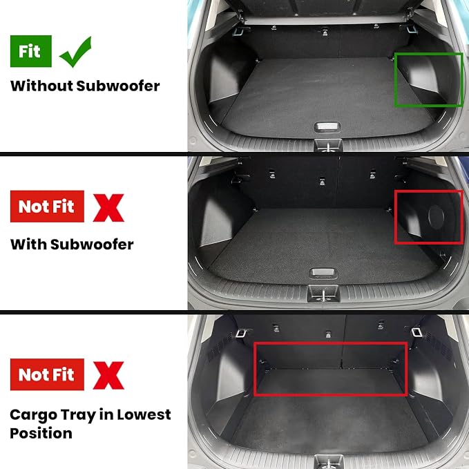 LASFIT Cargo Mat for Kia Seltos 2026 2025 2024 (Not Fit SX), All Weather TPE Custom Fit Car Trunk Mats Cargo Liners Accessories for Kia Seltos 2024-2026, Black