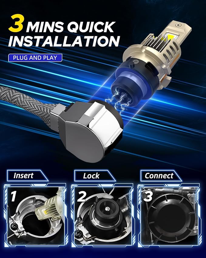 AUTOONE 2026 Upgraded D2S D2R Headlight Bulbs, 1200% Bright 60000 Lumens