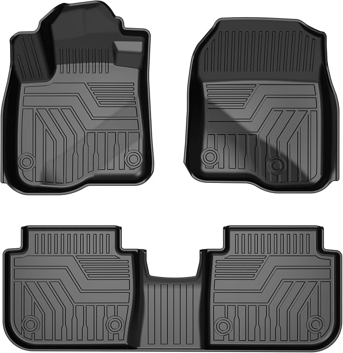 T TGBROS Floor Mats Custom Fit for Honda CR-V 2023-2025 2026 All Models Include Hybrid Models All Weather Protection TPE 2 Rows Floor Liners Set for CRV Accessories No-Slip Black