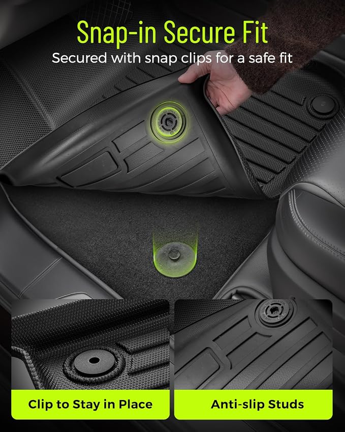 Car Floor Mats for Porsche Cayenne 2019-2025 2026 4PCS Full Set Trunk Mat | All Weather Full Coverage Floor Liners Heavy Duty Waterproof Long-Lasting Cayenne Accessories TPE Rubber Automotive Carpet