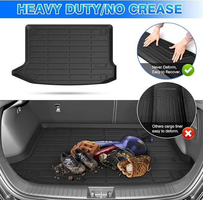 Cartist Cargo Liner Fits for Hyundai Kona 2018-2023/Kona N 2022-2023/Kona Electric 2019-2023, All Weather Rear Cargo Trunk Mat for Kona Accessories