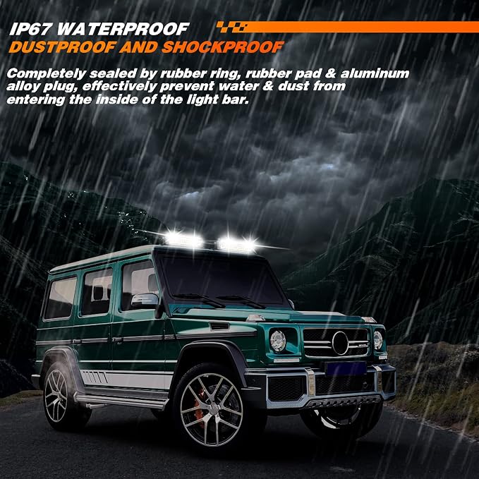 Zmoon 12 Inch 40W LED Light Bar, Spot Flood Combo Beam Fog Lights for Truck | IP67 Waterproof Five Rows Driving Light, Durable Aluminum Housing for Excellent Heat Dissipation SUV ATV Boat