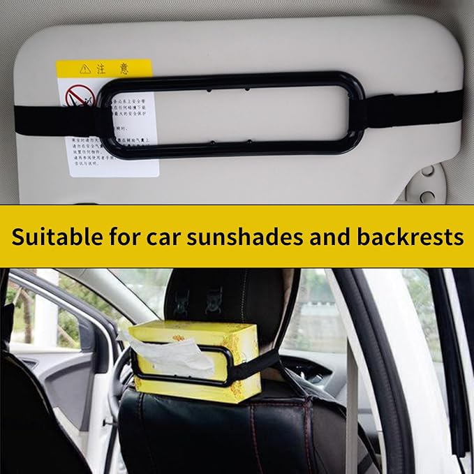 1 Pcs Auto Accessories Car Sun Visor Tissue Bracket, Portable Seat Back Napkin Bracket, Holder Paper Towel Napkin Box Cover Universal For Cars Suvs And Trucks