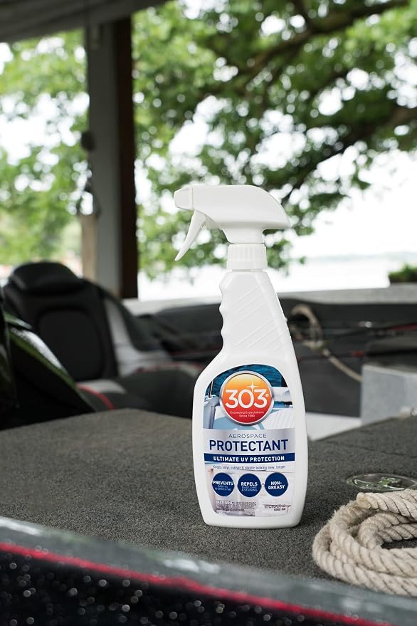 303 Marine Aerospace Protectant for Boat Vinyl, 16 oz | Provides UV protection for marine vinyl and surfaces while helping prevent fading, cracking, and staining.