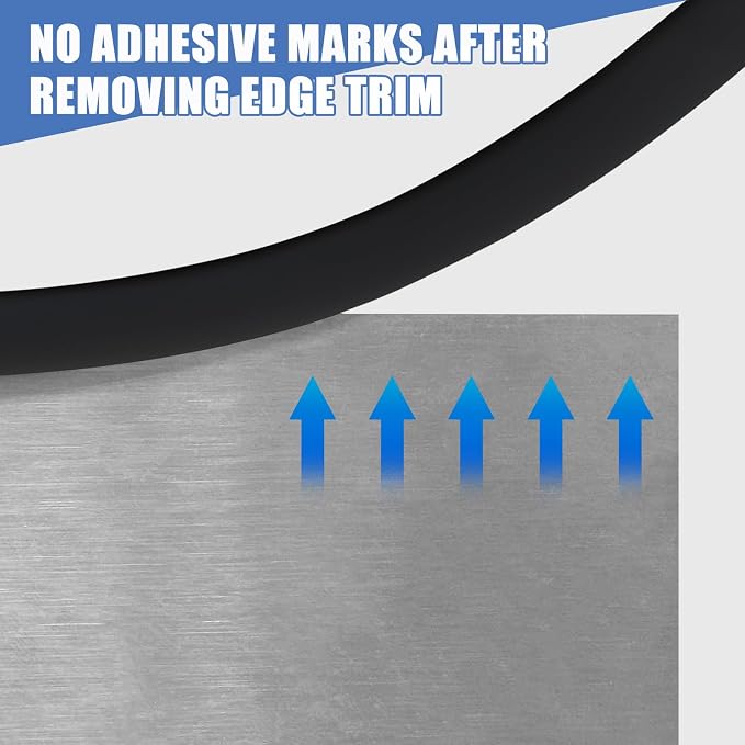Rubber Edge Trim, Flexible Baby Proof Edge Protectors for Sharp Edges, 1/16"(1mm) U Channel Edge Trim, Self-Adhesive Edge Guards for Car Doors and Sheet Metal Parts, 20Ft, Black Color