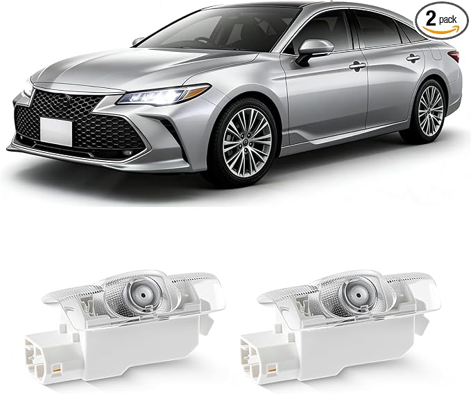 2Pcs Car Door Lights Logo Projector Compatible with Highlander Camry 4Runner Sienna Corolla Tundra Prius Venza Prado Sequoia Reiz, 3D LED Car Door Welcome Puddle Lights, 4K HD Ghost Shadow Lamp(Red)