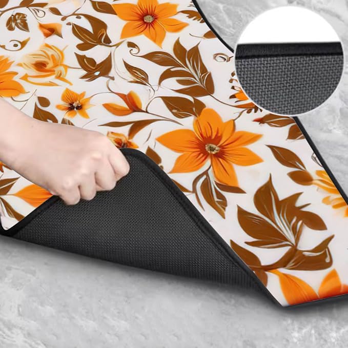 Car Floor Mats Non-Slip Automotive Floor Mats All-Weather Front Rear Car Floor Foot Mat Sets of 4 Pieces Foot Mats Rugs Carpet for Car Trucks SUV Sedans (Fall-03)