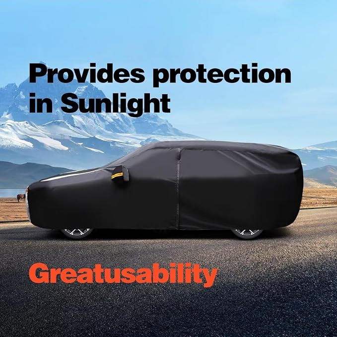 Large SUV Car Cover for Land Rover Range Rover Long 2014-2026 100% Waterproof All Weather, Heavy Duty Outdoor Full Exterior Covers Rain Sun Wind UV Protection.