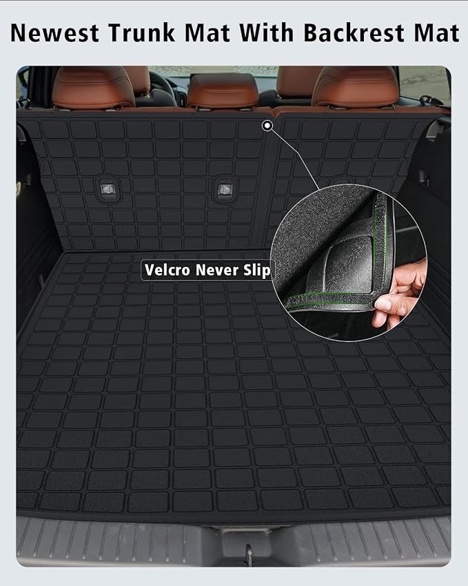 Floor Mats Custom for Mazda CX-50 Hybrid 2025-2026 | All Weather TPE Rubber Floor Liners, Cargo Liner, Backrest Mat Full Set for CX50 2025 Plug-in Hybrid Accessories, Black