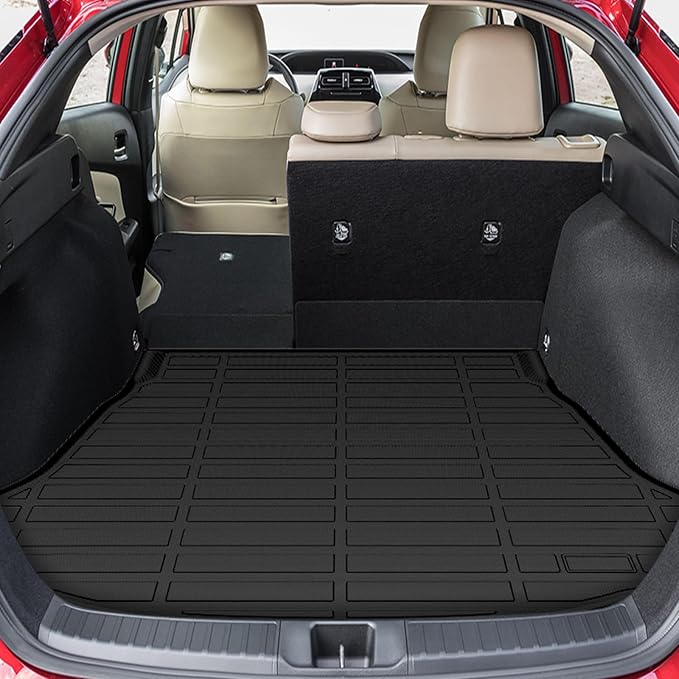 Floor Mats for Toyota Prius 2016-2022(NOT for Prius c & Prius v) | Front Rear Mats & Cargo Liner, TPE Non-Slip Waterproof Summer Winter Car Accessories
