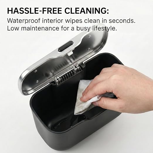 Hanging Car Trash Can, Leakproof Garbage Bin with Lid, Black | ABS Construction, Clip-On Door/Back Seat Pocket Mount, Waterproof Liner, Push-Top Opening, For Suvs, Trucks, Sedans, Vans