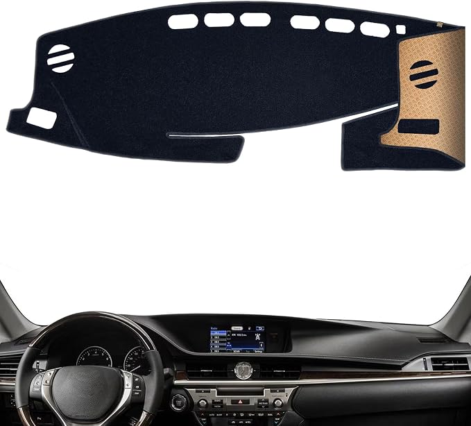 Dash Cover, Anti-Glare, Sun Protection, Dustproof, UV-Proof, Dashboard Covers, Interior Car Accessorie Fit for 2013 2014 2015 2016 2017 2018 Le-xus ES ES300H ES350, Black