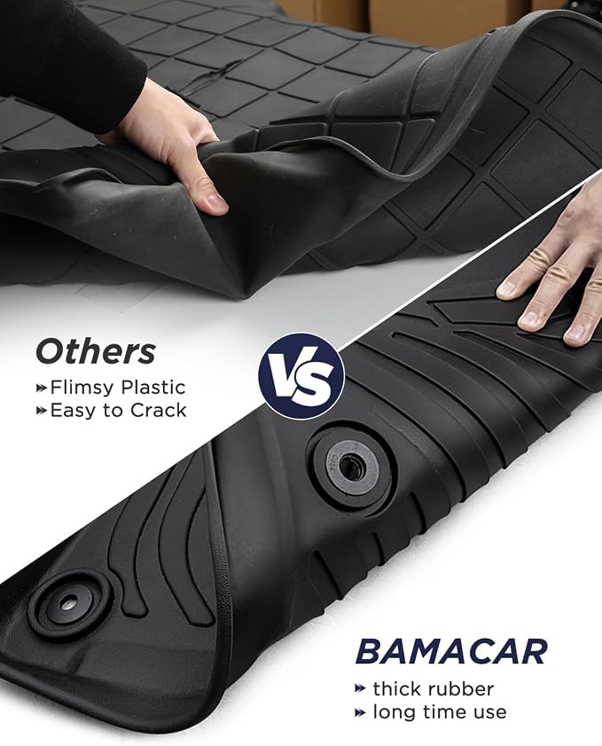 All Weather Floor Mats for Dodge Grand Caravan 2008-2021 7 Seats | Waterproof,Non-Slip,TPE Carpets,Rubber,Heavy Duty,3 Row Cargo Liner,for Caravan SE/SXT/Crew,Accessories