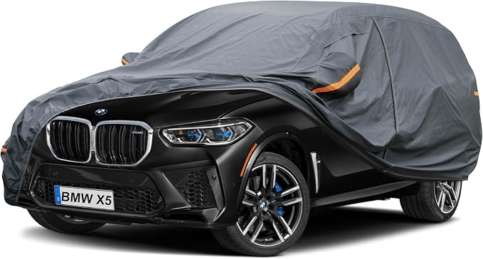 GUNHYI Premium Car Cover Custom Fit BMW X5 (2007-2026), 16 Layers Heavy Duty Car Cover Waterproof All Weather with Zipper Door for Sun Rain Snow Dust Uv Protection