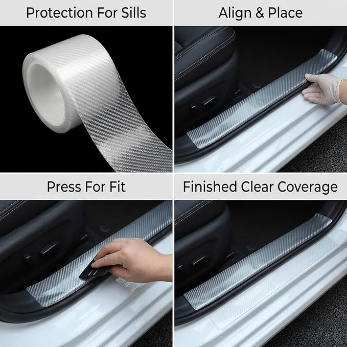 1 Roll Car Door Edge Guards Clear, Transparent Protective Tape, Universal Edge Wrap, PPF Film for Car Door Sill, Hood and Trunk (Clear 2.75inx33Ft)