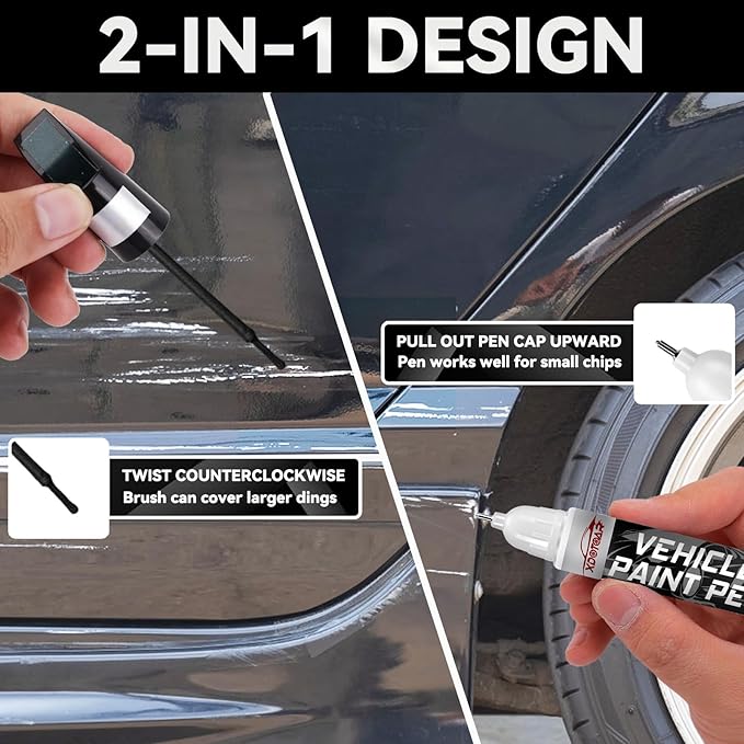 Matte Black Touch Up Paint for Cars, Universal and Color Accurate Automotive Scratch Repair Pen, Lasting Auto Scratch Remover, Quick Drying, Weather Resistant, Easy to Use, Versatile Use