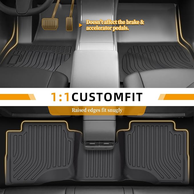 Floor Mats for Jeep Grand Cherokee 2005 2006 2007 2008 2009 2010 | Grand Cherokee WK Laredo, Limited, Summit Floor Mats, TPE Summer Winter Non-Slip Floor Liners Car Accessories
