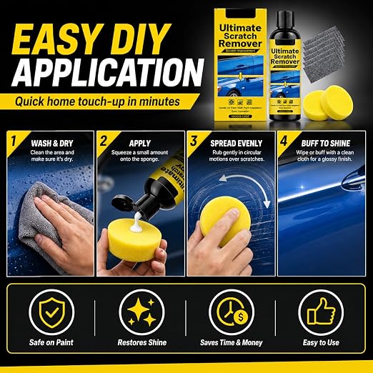 2Pack Nanopolix Car Scratch Remover,Car Cloth Scratch Remover Nano Ultimate Car Cloth All Paint Colors Polishing Kit