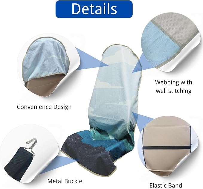 Waterproof Car Seat Cover for Front Seats, Protector for Cars SUVs Trucks, Sweat Towel Seat Covers Bucket for Gym,Workout,Beach,Hiking,Running and Swimming (Mountains, 2PCS)