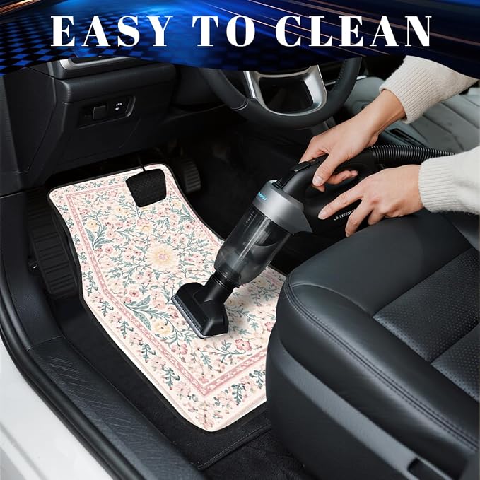 Red Black Car Floor Mats Set of 4 Geometric Abstract Retro Pixel Automotive Foot Mats Rugs Carpet for Car Non-Slip Auto Car Accessories Universal Fit Car Accessories for Truck