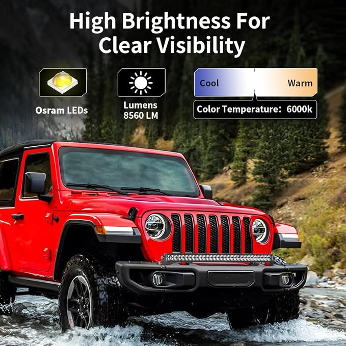 LASFIT 32 inch LED Light Bar Slim Single Row LED Bar Spot Flood Combo 6000K | IP67 Waterproof Off Road LED Bumper Grille Lights for Tacoma Tundra 4Runner F150 Silverado Colorado Wrangler GX LX