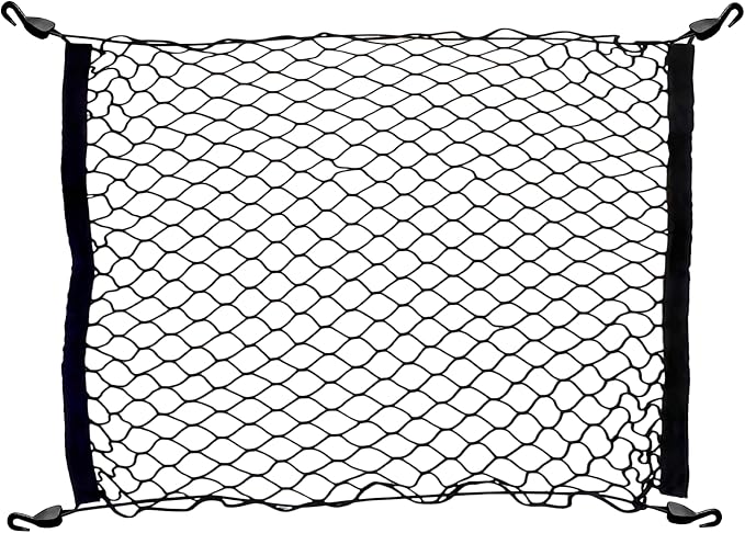 Floor Style Automotive Elastic Trunk Mesh Cargo Net for Land Rover Defender 2020-2025- Premium Trunk Organizers and Storage - Luggage Net for SUV - Best Car Organizer for Land Rover Defender