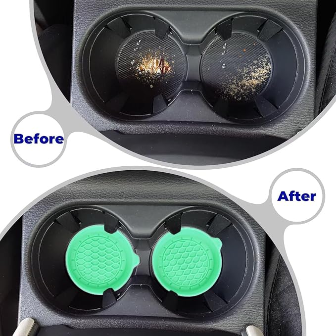 4 PCS Car Cup Coasters, Universal Cup Holder Coaster for Car Accessories, CupHolders Insert for Women Non-Slip Silicone Car Cup Holder Coasters