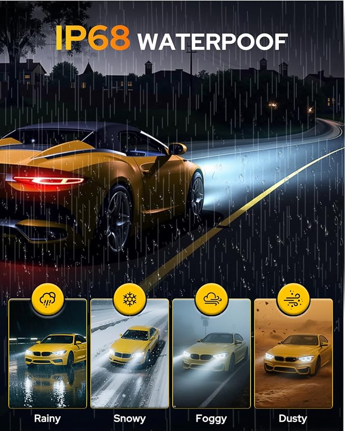 Termitor 9006 HB4 Fog Bulbs, 𝟏𝟎𝟎,𝟎𝟎𝟎𝐋𝐌 Ultra Bright 15X Brighter Lights, 2026 Pro Core 16 Chips, 90000Hrs Long driving Lifespan, CANBUS Ready Plug & Play, Pack of 2