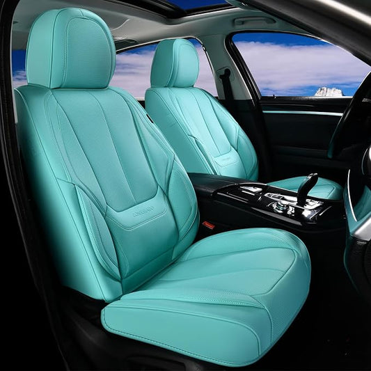 Coverado Car Seat Covers, Seat Covers for Cars, Waterproof Leather Auto Seat Protectors, Leather Car Seat Cushion, Car Interiors Accessories Universal Fit for Most Cars
