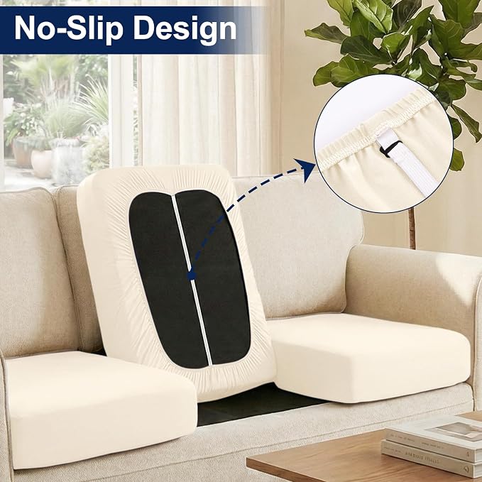 Smiry 14 Pcs Waterproof Patio Cushion Covers, Stretch Outdoor Furniture Covers