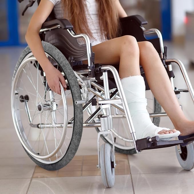 4 Pcs Wheelchair Wheel Covers for Wheels 24'' Wheelchair Tyre Tire Covers to Protect Floors Carpets