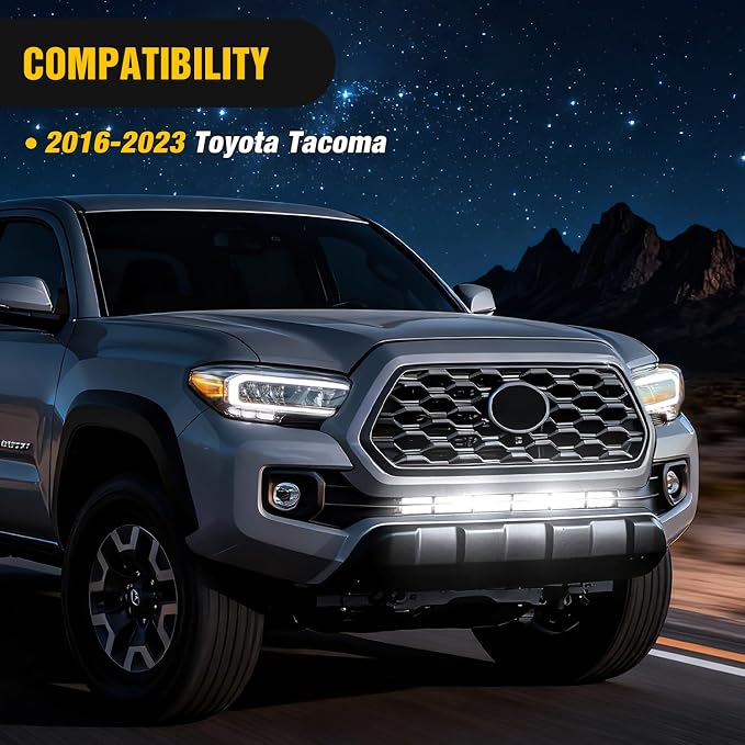 Nilight Front Lower Hidden Bumper Mounting Brackets for 32inch Single Double Row LED Light Bar Compatible with 2016-2023 Toyota Tacoma