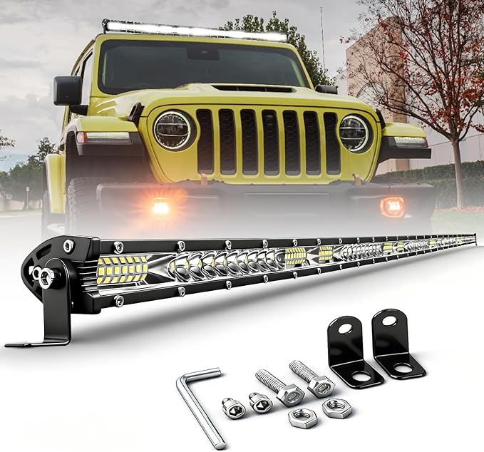 CO LIGHT 50 Inch Single Row Slim LED Light Bar – IP68 Waterproof, Off-Road Spot & Flood Combo Beam – Super Bright Driving/Fog Light Fits Wrangler F150 SUV Polaris RZR ATV UTV
