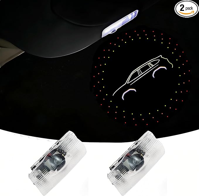 2Pack Never Fade LED Laser Ghost Shadow Light Side Door Courtesy Light Car Door Welcome Projector Light Compatible with Toyota 4Runner Rav4 Highlander Camry Sienna Sequoia Lexus Accessories