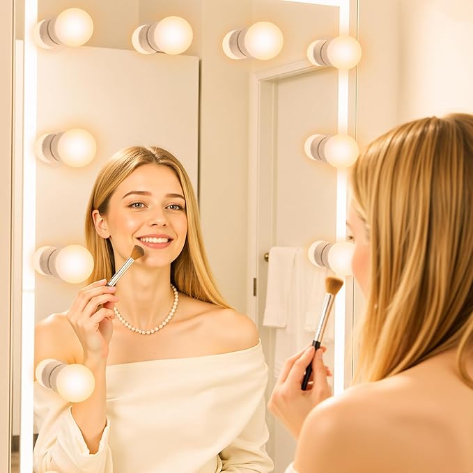MAXvolador G25 LED Globe Light Bulbs 60W Equivalent, Soft White 3000K Bathroom Vanity Round Bulb, 500LM E26 LED for Makeup Mirror, Non-Dimmable 4 Pack