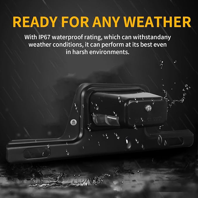 LED License Plate Light with Steel Bracket, Waterproof 12V Universal Trailer Tag Lamp for Truck RV Boat Utility Vehicle Semi Truck, DOT Compliant, ABS Housing, Submersible Design