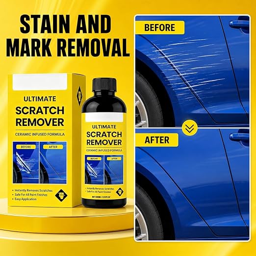 2pc Scratch Remover, 100g Nano Car Paint Repair Paste, Fast Eliminate Deep Scratches Swirl Marks, All Color Automotive Polishing Restoration Tool
