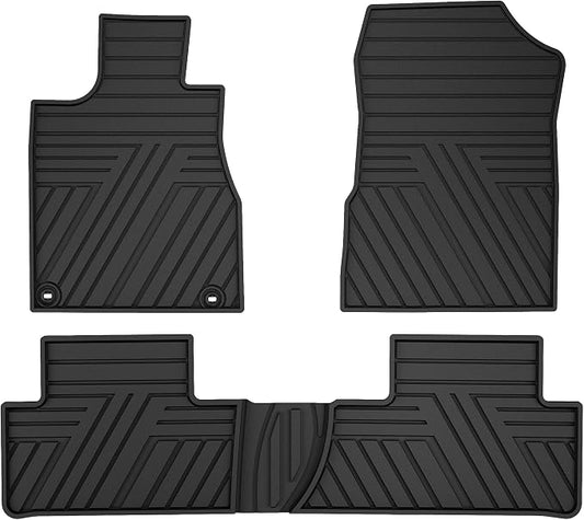Rubber Floor Mats Fit for Honda CR-V 2012-2016 (Not Fit EX-L & Touring) | Custom Fit for CRV EX & LX & SE Heavy Duty Car Mats, 1st & 2nd Row, Black